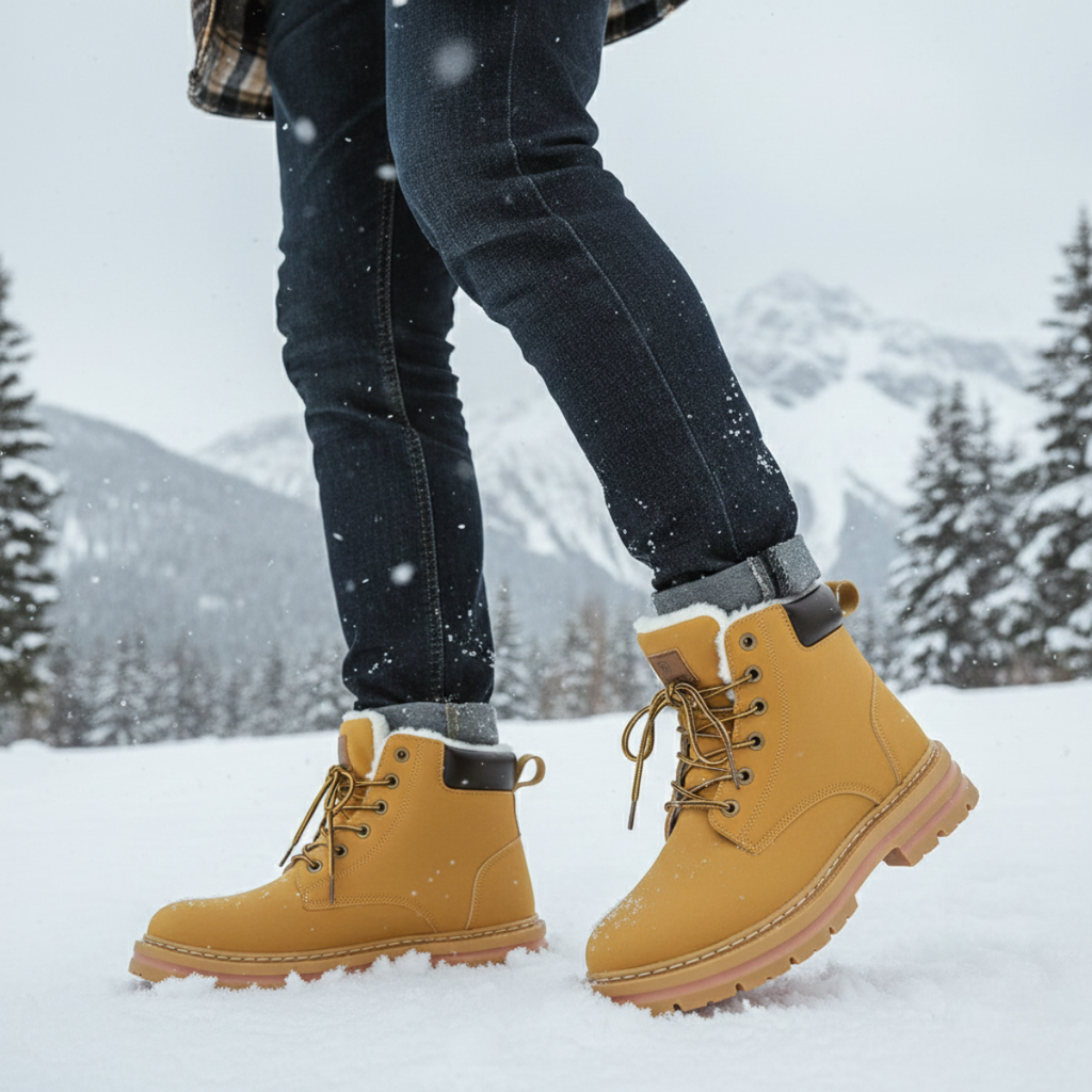 Men's fur-lined insulated snow boots — additional view
