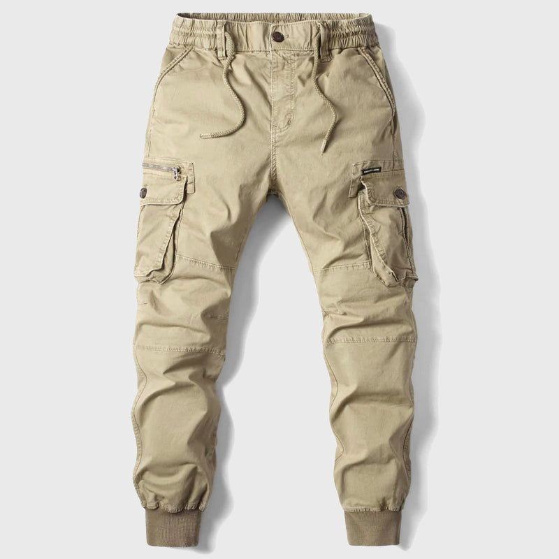 Men's relaxed-fit cargo pants in khaki — alternate view