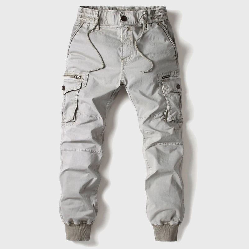 Men's relaxed-fit cargo pants in gray — additional view