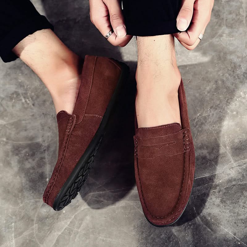 Men's suede penny loafers — additional view