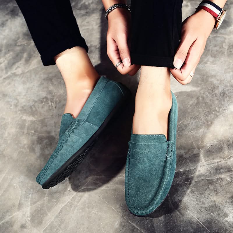 Men's suede penny loafers — additional view