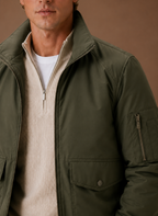 Men's hooded zip bomber jacket — additional view