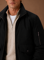 Men's hooded zip bomber jacket — additional view