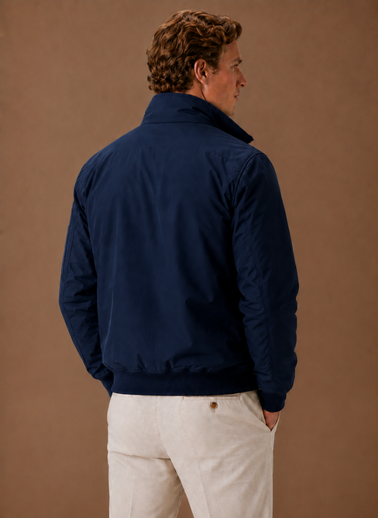 Men's hooded zip bomber jacket — additional view
