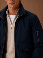 Men's hooded zip bomber jacket — additional view