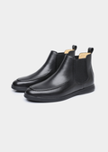 Men's elastic panel chelsea boots in black