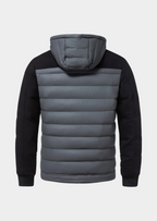 Men's contrast sleeve hooded puffer jacket — additional view