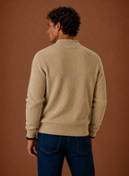 Men's zip-up ribbed cardigan — additional view