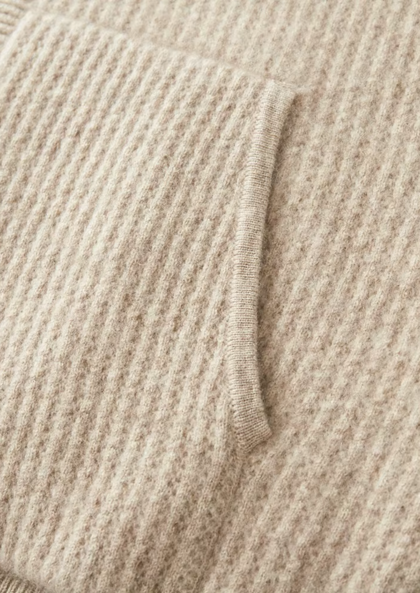 Men's zip-up waffle-knit hoodie — additional view