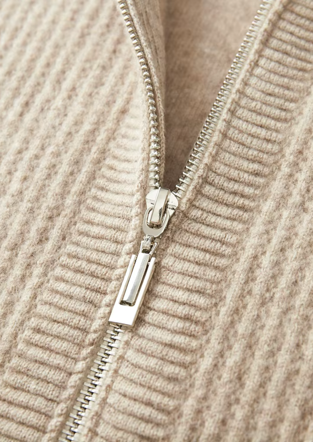 Men's zip-up waffle-knit hoodie — additional view