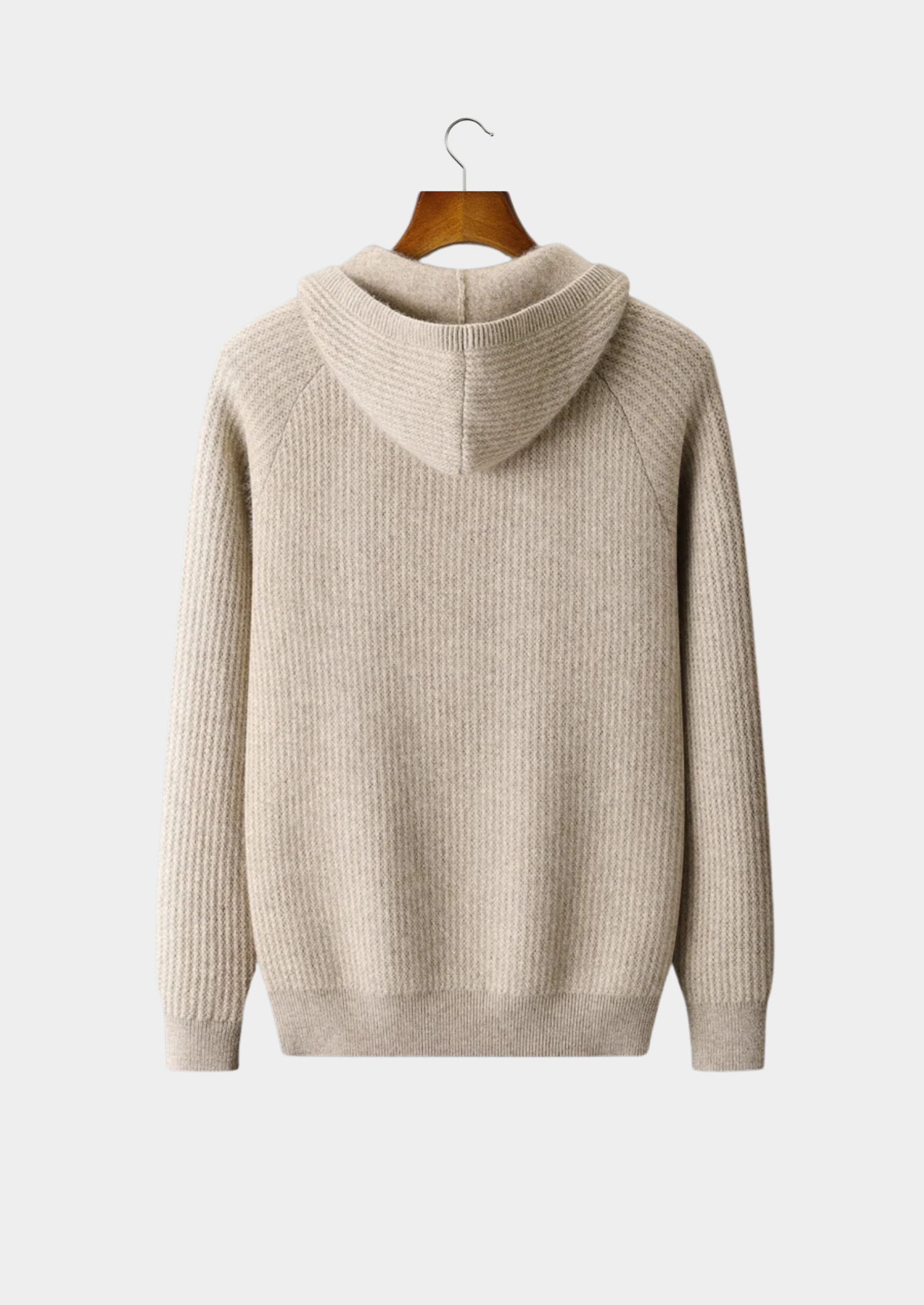 Men's zip-up waffle-knit hoodie — alternate view