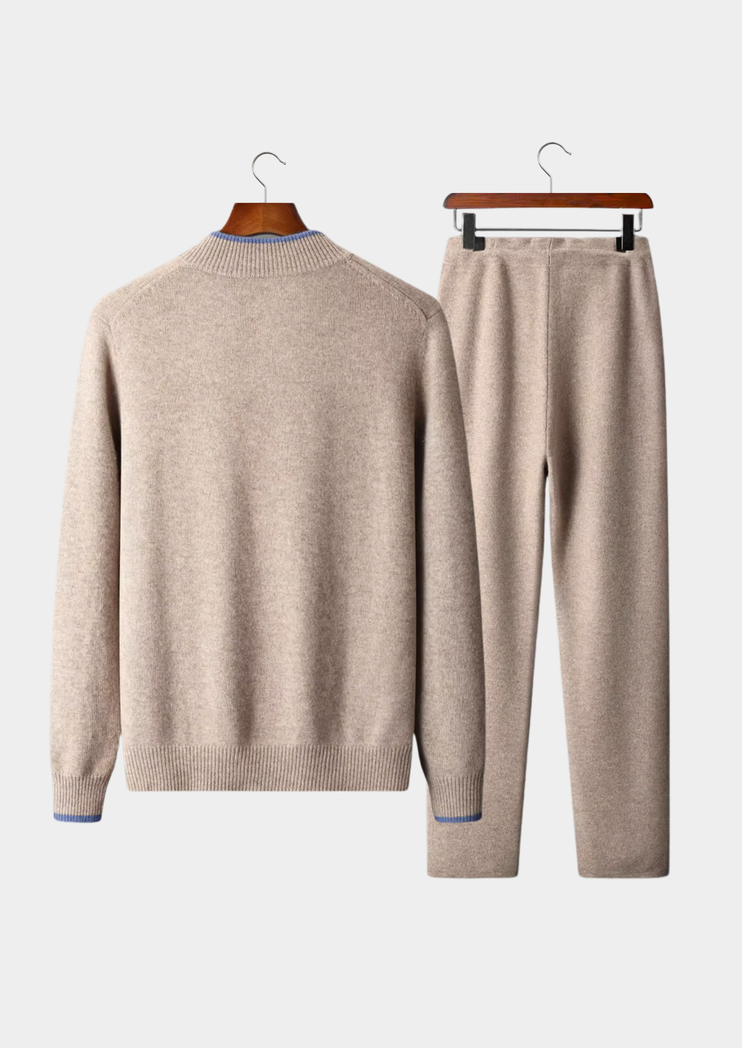 Men's two-piece drawstring sweater set — alternate view