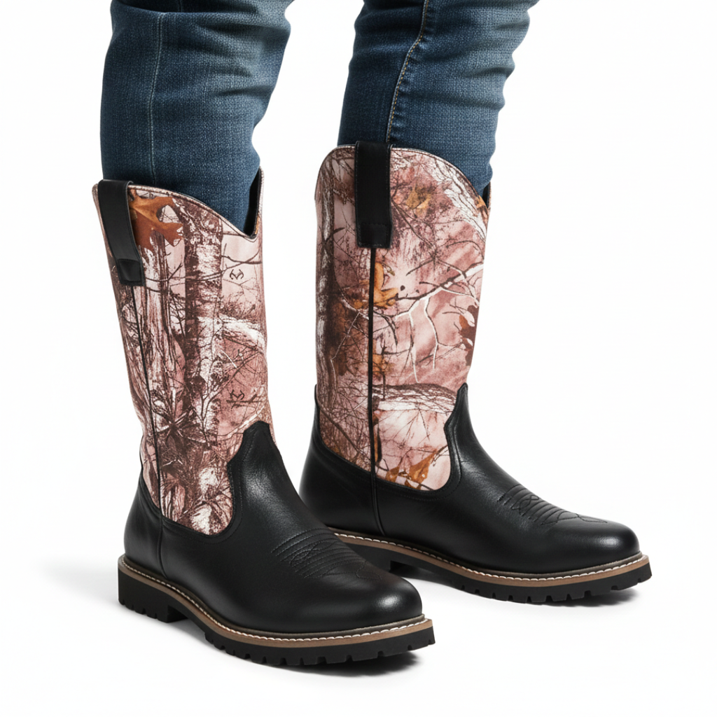 Men's waterproof pull-on hunting boots