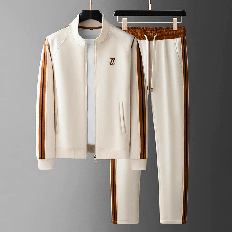 Men's two-piece zip hoodie tracksuit set — additional view
