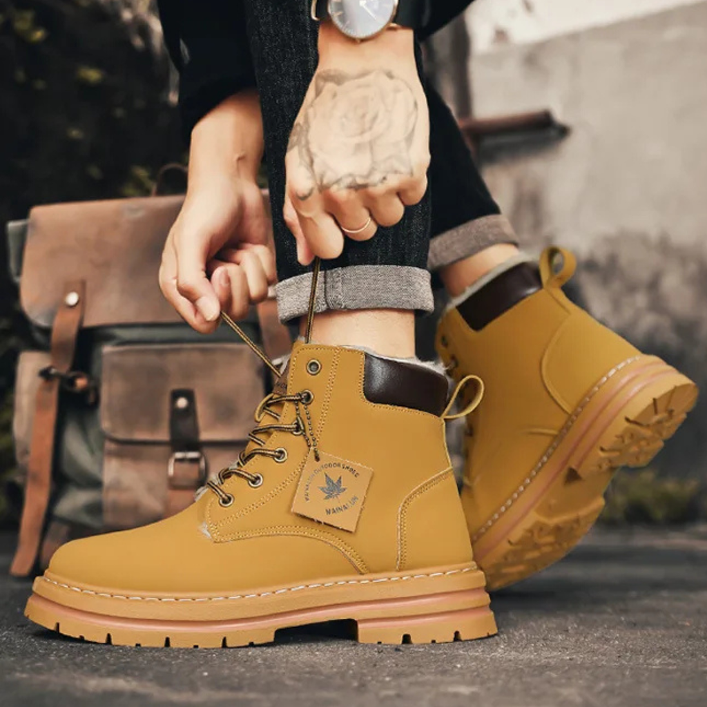 Men's fur-lined insulated snow boots — additional view