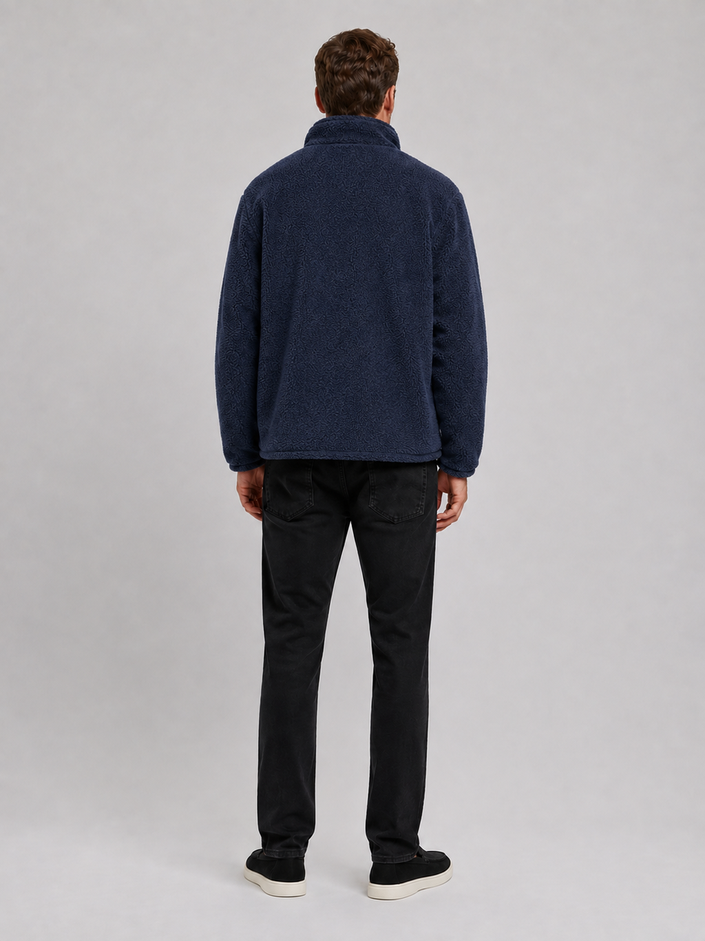 Men's zip-up stand-collar jacket — additional view