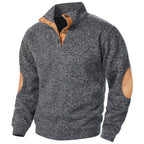 Men's knitted stand-collar zip jacket — additional view