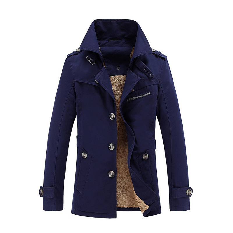 Men's mid-length cotton casual jacket — additional view