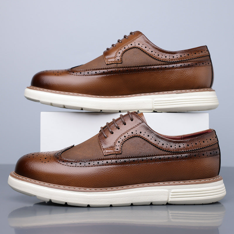 Men's wingtip brogue derby shoes — additional view