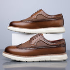 Men's wingtip brogue derby shoes — additional view