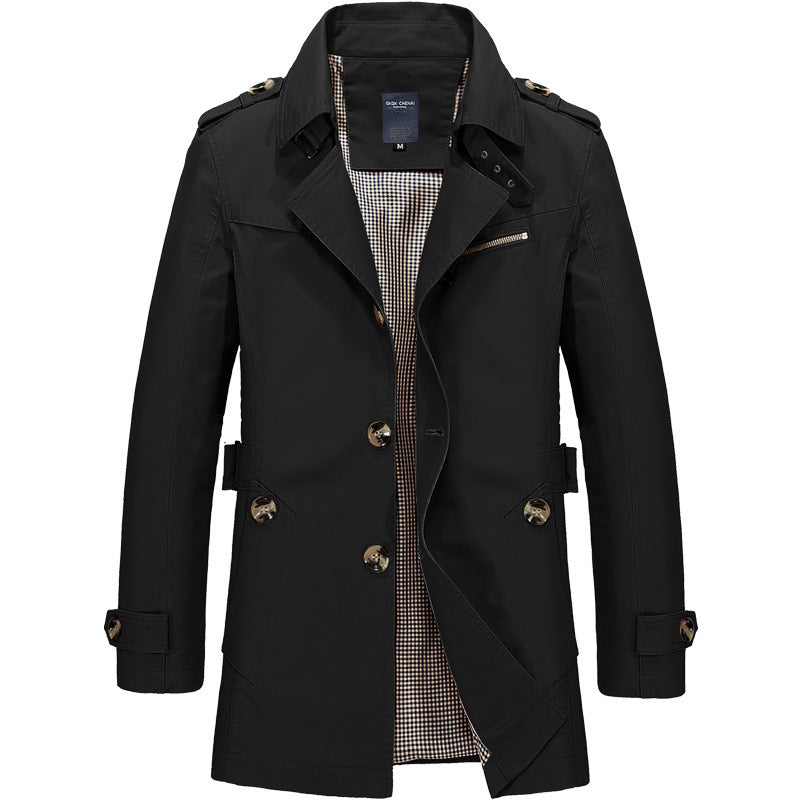 Men's mid-length cotton casual jacket — additional view