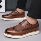 Men's wingtip brogue derby shoes — additional view