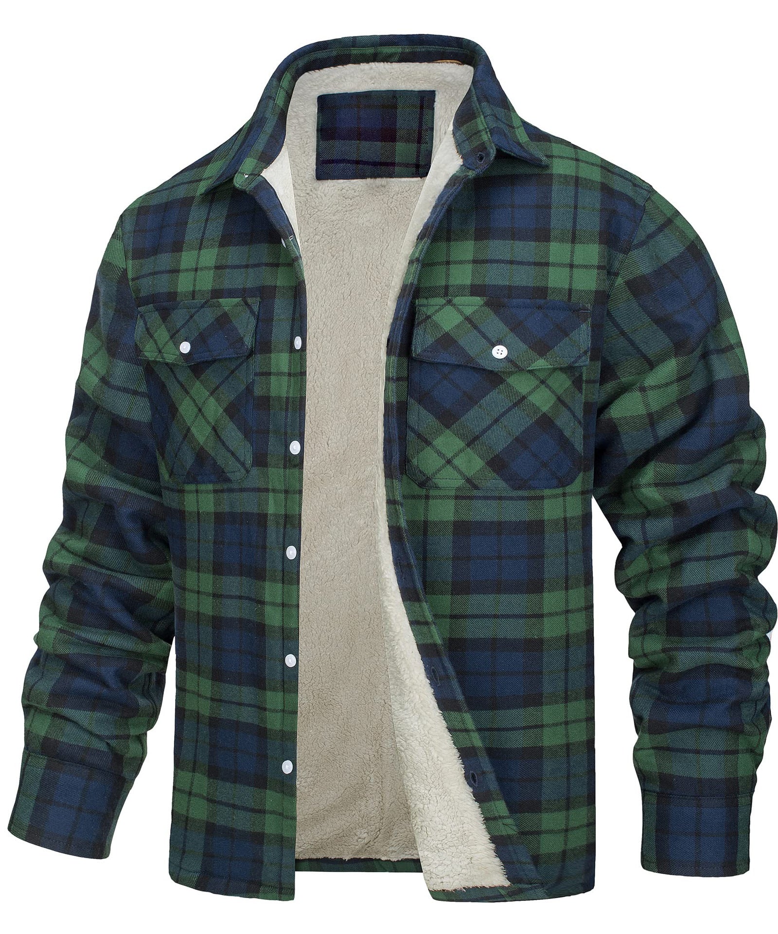 Men's single-breasted checked coat — additional view