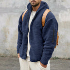 Men's double-sided velvet hooded jacket — additional view