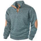 Men's knitted stand-collar zip jacket — additional view