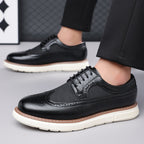 Men's wingtip brogue derby shoes — additional view