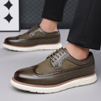 Men's wingtip brogue derby shoes — additional view