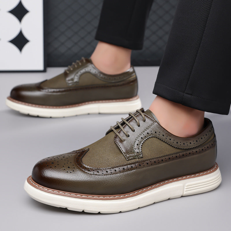 Men's wingtip brogue derby shoes — additional view