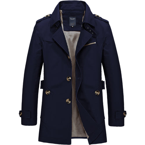 Men's mid-length cotton casual jacket — alternate view