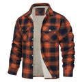 Men's single-breasted checked coat