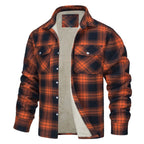 Men's single-breasted checked coat