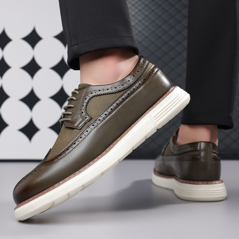 Men's wingtip brogue derby shoes — additional view