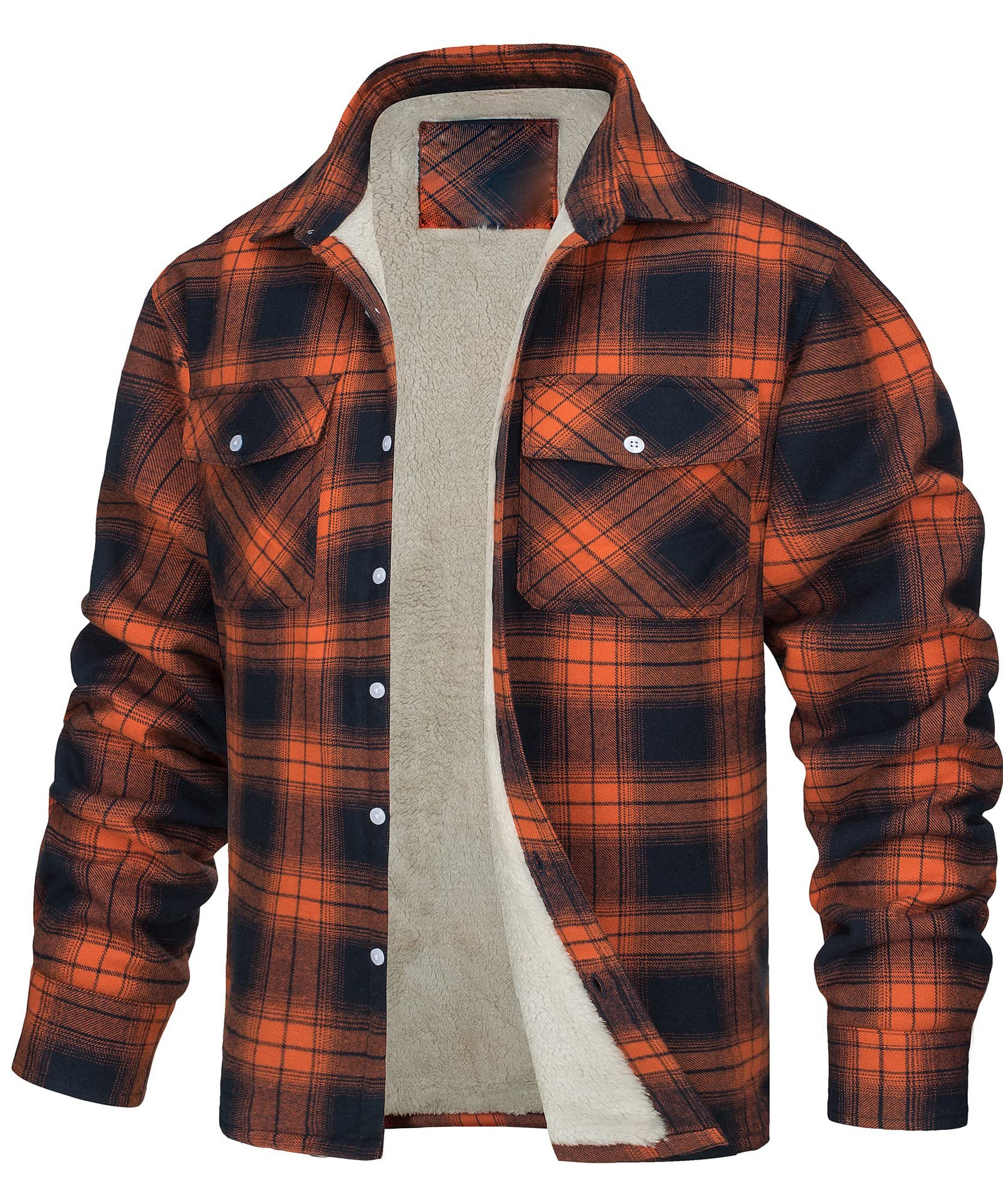 Men's single-breasted checked coat — additional view