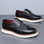 Men's wingtip brogue derby shoes — additional view
