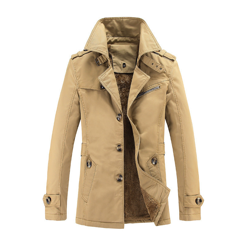 Men's mid-length cotton casual jacket — additional view