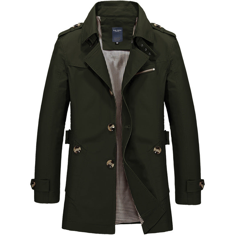 Men's mid-length cotton casual jacket — additional view