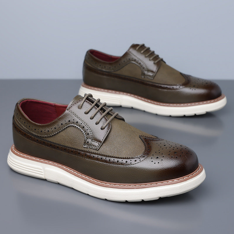 Men's wingtip brogue derby shoes — alternate view
