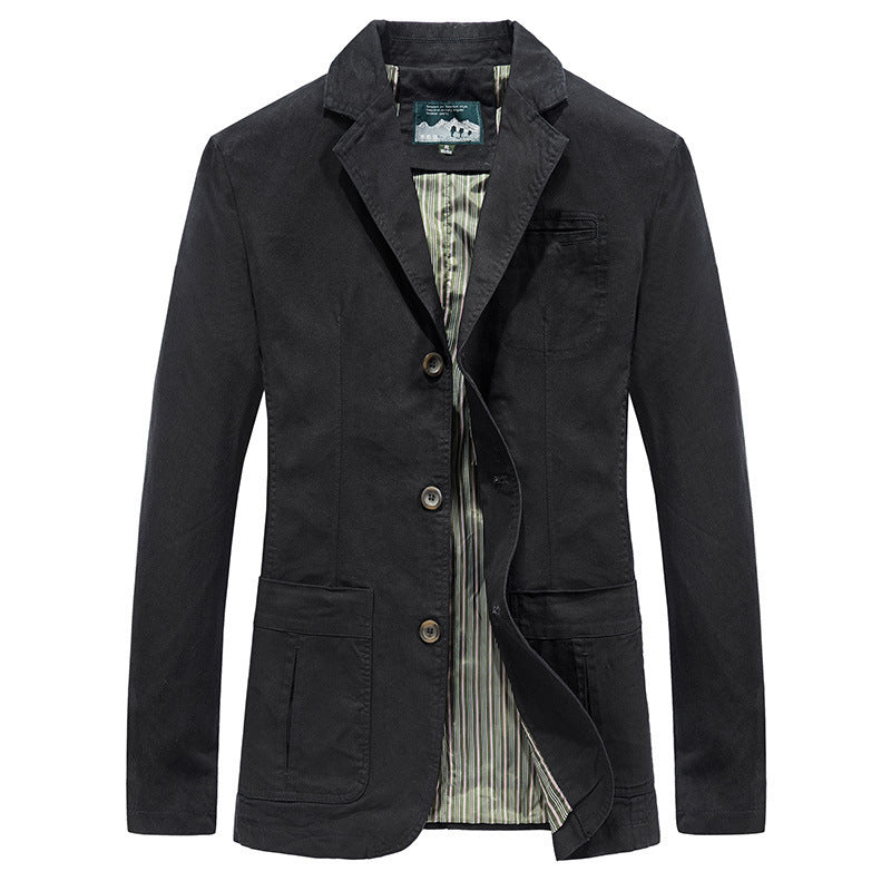 Men's mid-length cotton casual jacket — additional view