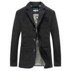 Men's mid-length cotton casual jacket — additional view