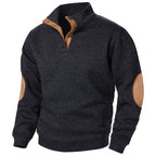 Men's knitted stand-collar zip jacket