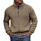 Men's chunky stand-collar cardigan — additional view