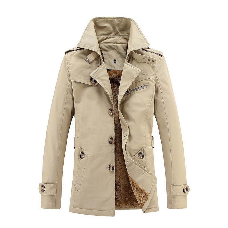 Men's mid-length cotton casual jacket — additional view