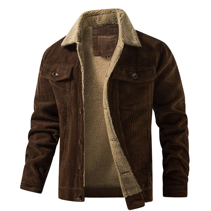 Men's corduroy fleece-lined jacket — additional view