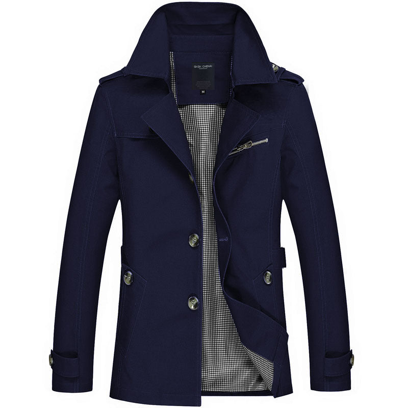 Men's mid-length cotton casual jacket — additional view