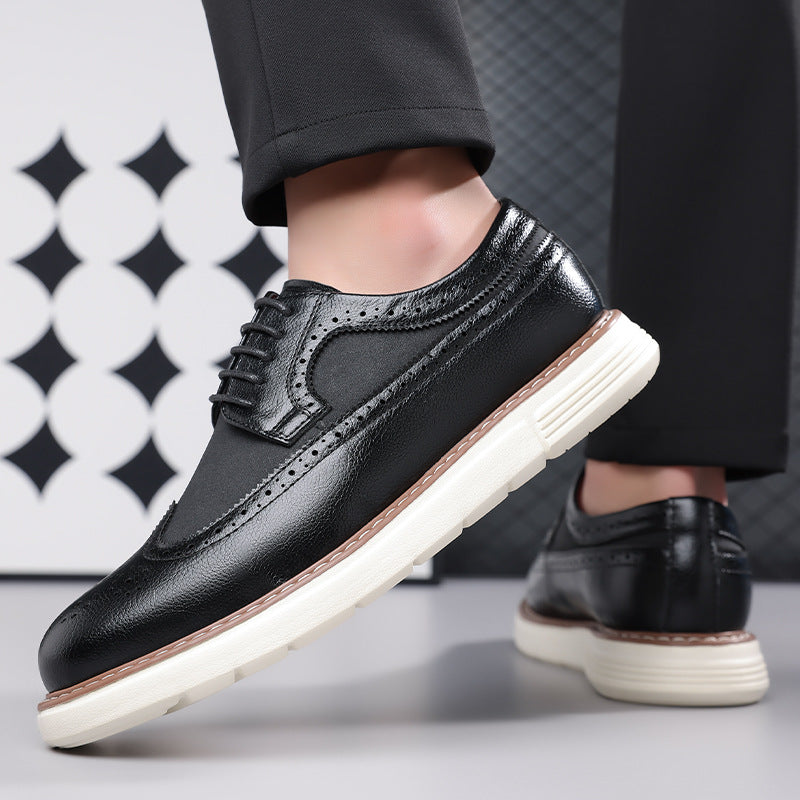 Men's wingtip brogue derby shoes — additional view