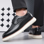 Men's wingtip brogue derby shoes — additional view